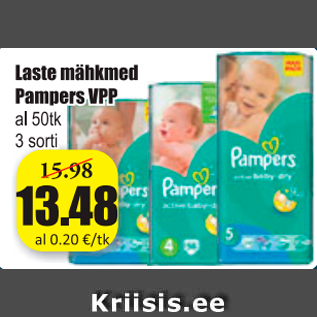 Allahindlus - Laste mähkmed Pampers VPP