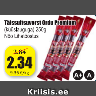 Allahindlus - Täissuitsuvorst Ordu Premium