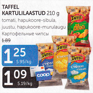 Allahindlus - TAFFEL KARTULILAASTUD 210 G