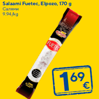 Allahindlus - Salaami Fuetec, Elpozo, 170 g