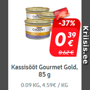 Allahindlus - Kassisööt Gourmet Gold, 85 g