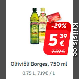 Allahindlus - Oliiviõli Borges, 750 ml