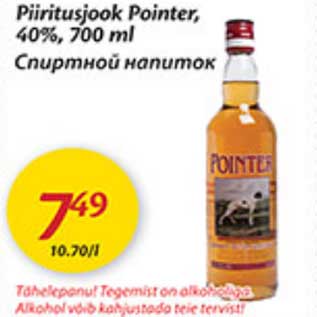 Allahindlus - Piiritusjook Pointer