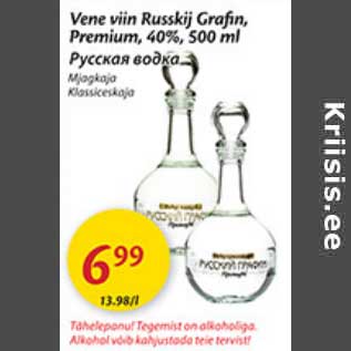 Allahindlus - Vene viin Russkij Grafin, Premium