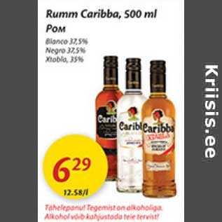 Allahindlus - Rumm Caribba, 500 ml