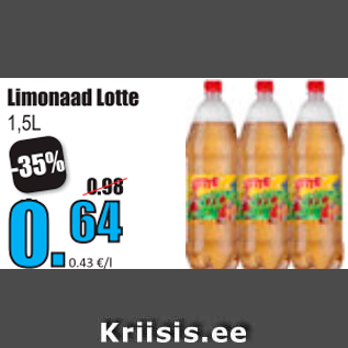 Allahindlus - Limonaad Lotte 1,5 l