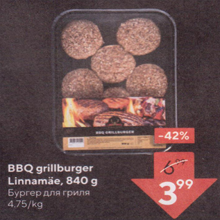 Allahindlus - BBQ grillburger