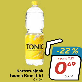 Allahindlus - Karastusjook toonik Rimi, 1,5 l