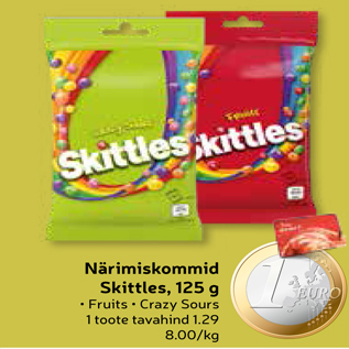 Allahindlus - Närimiskommid Skittles, 125 g