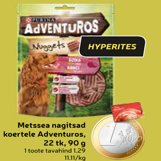 Allahindlus - Metssea nagitsad koertele Adventuros, 22 tk, 90 g