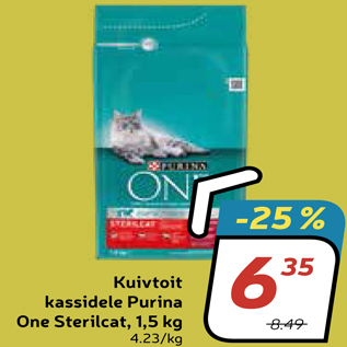 Allahindlus - Kuivtoit kassidele Purina One Sterilcat, 1,5 kg