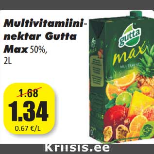 Allahindlus - Multivitamiini- nektar Gutta Max 50%, 2L