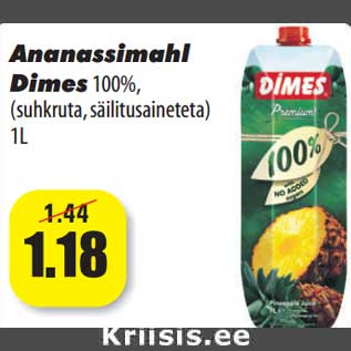 Allahindlus - Ananassimahl Dimes100%,