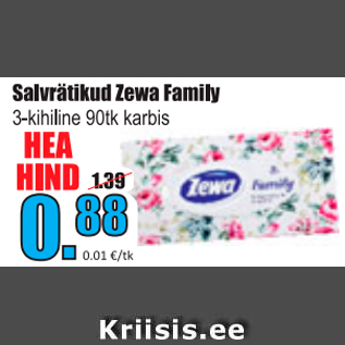 Allahindlus - Salvrätikud Zewa Family