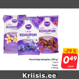 Allahindlus - Farmi lahja kohupiim, 200 g*