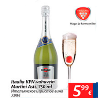 Allahindlus - Itaalia KPN-vahuvein Martini Asti, 750 ml