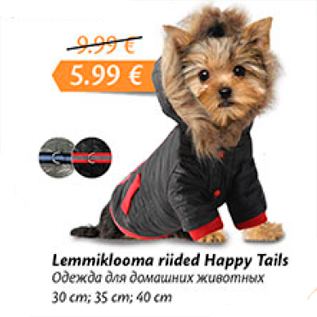 Allahindlus - Lemmiklooma riided Happy Tails