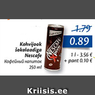 Allahindlus - Kohvijook šokolaadiga Nescafe 250 ml