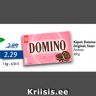 Allahindlus - Küpsis Domino Original, Fazer 350 g