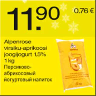 Allahindlus - Alpenrose virsiku+aprikoosi joogijogurt 1,5%