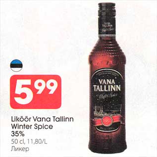 Allahindlus - Liköör Vana Тallinn Winter Spice