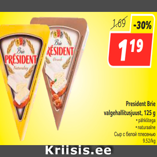 Allahindlus - President Brie valgehallitusjuust