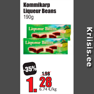 Allahindlus - Kommikarp Ligueur Beans 190 g