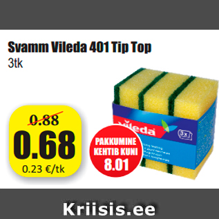 Allahindlus - Svamm Vileda 401 Tip Top 3tk