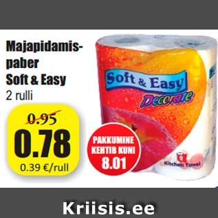 Allahindlus - Majapidamispaber Soft & Easy