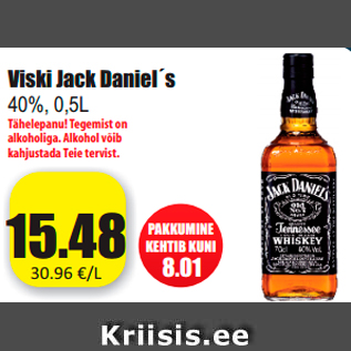 Allahindlus - Viski Jack Daniel´s