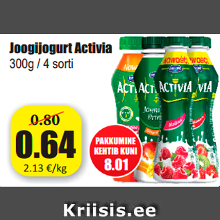 Allahindlus - Joogijogurt Activia