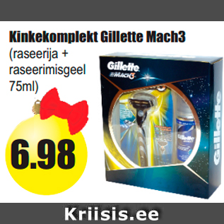 Allahindlus - Kinkekomplekt Gillette Mach3