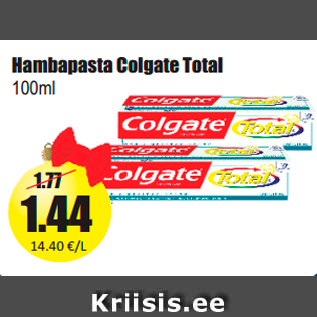 Allahindlus - Hambapasta Colgate Total 100ml