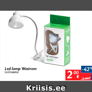 Allahindlus - Led-lamp Westrom