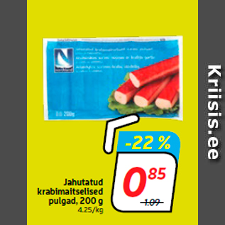 Allahindlus - Jahutatud krabimaitselised pulgad, 200 g