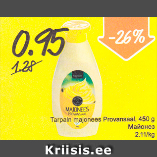 Allahindlus - Tarplan majonees Provansaal, 450 g