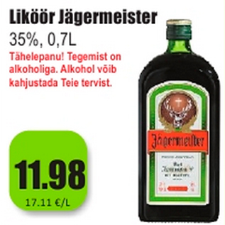 Allahindlus - Liköör Jägermeister