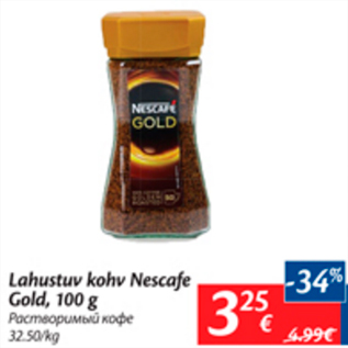 Allahindlus - Lahustuv kohv Nescafe Gold, 100 g