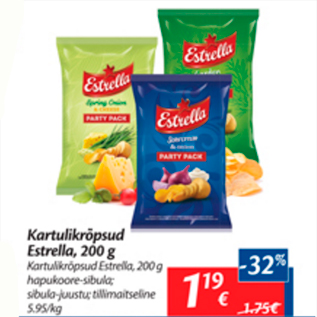 Allahindlus - Kartulikrõpsud Estrella, 200 g