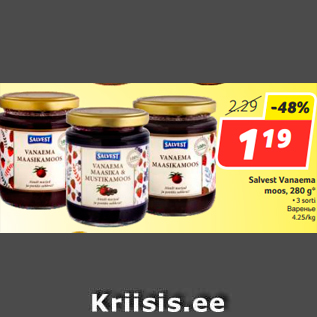 Allahindlus - Salvest Vanaema moos, 280 g*