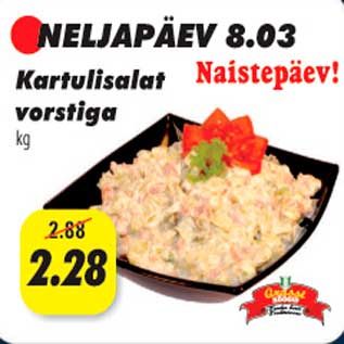 Allahindlus - Kartulisalat vorstiga kg