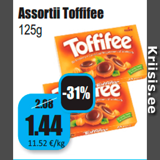 Allahindlus - Assortii Toffifee 125g