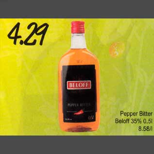 Allahindlus - Рерреr Bitter Beloff 35% 0.5l