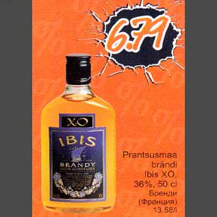 Allahindlus - Prаntsusmаа Ьrändi Ibis Хо, З6%, 50 сl