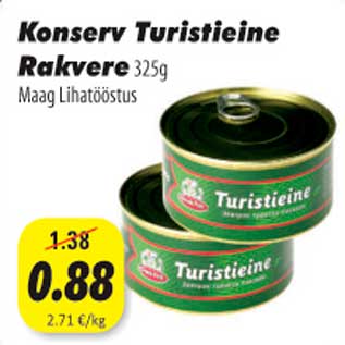 Allahindlus - Konserv Turistieine Rakvere 325g Maag Lihatööstus