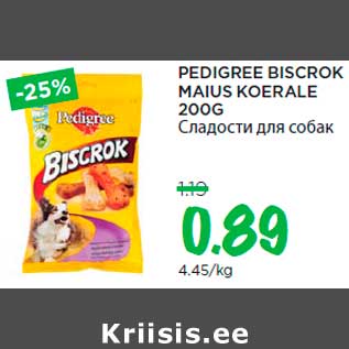 Allahindlus - PEDIGREE BISCROK MAIUS KOERALE 200G