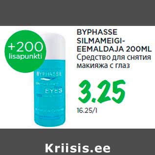 Allahindlus - BYPHASSE SILMAMEIGIEEMALDAJA 200ML