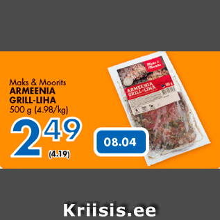 Allahindlus - Maks & Moorits ARMEENIA GRILL-LIHA