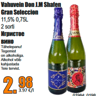 Allahindlus - Vahuvein Don J.M Shafen Gran Seleccion