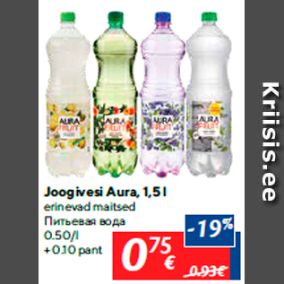 Allahindlus - Joogivesi Aura, 1,5 l